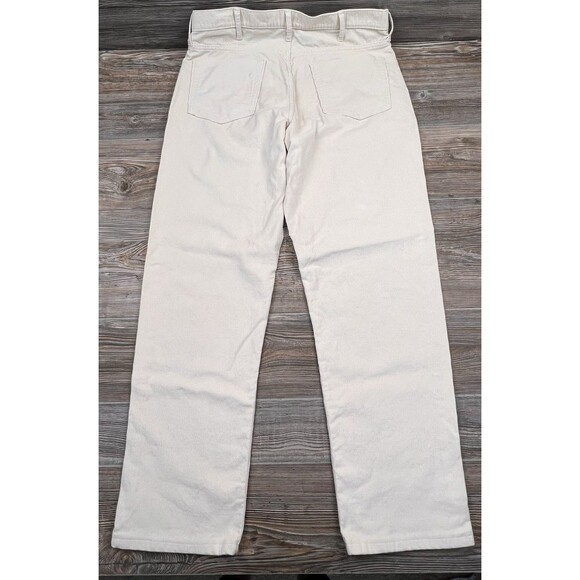 Lands' End Beige Corduroy Pants Men's 5 Pocket Stretch 36 x 31.5 Preppy - Picture 2 of 12